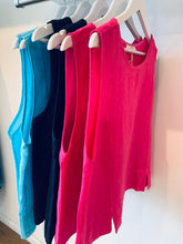 Load image into Gallery viewer, Amazing Woman Lucie Linen Sleeveless Top - Fuxia Pink