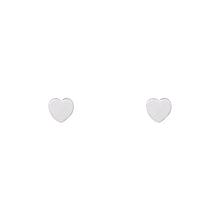 Load image into Gallery viewer, Keira Small Heart Stud Earrings - Silver Rhodium