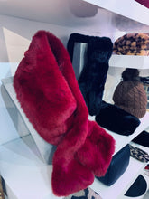 Load image into Gallery viewer, Felicity Palin Faux Fur Scarf - Berry Red