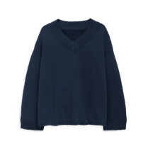 Load image into Gallery viewer, Rapanui Solent Knitted V Neck Jumper - Navy