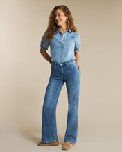 Load image into Gallery viewer, Red Button Colette Wide Leg Denim Jeans - Blue Used Stone