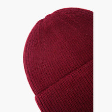 Load image into Gallery viewer, Cara Ribbed Beanie Hat - Berry