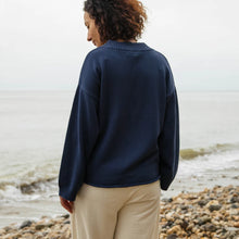 Load image into Gallery viewer, Rapanui Solent Knitted V Neck Jumper - Navy