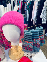 Load image into Gallery viewer, Saylor Textured Beanie Hat - Hot Pink