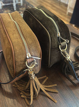 Load image into Gallery viewer, Mila Vegan Suede Camera Bag - Camel