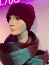 Load image into Gallery viewer, Cara Ribbed Beanie Hat - Berry