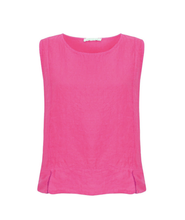 Load image into Gallery viewer, Amazing Woman Lucie Linen Sleeveless Top - Fuxia Pink