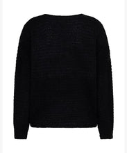 Load image into Gallery viewer, Red Button Fluffy Ajour Jumper - Black