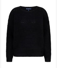 Load image into Gallery viewer, Red Button Fluffy Ajour Jumper - Black