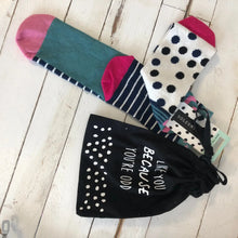 Load image into Gallery viewer, Cotton Socks Gift Set - 'Because You're Odd'