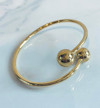 Load image into Gallery viewer, Gold Plated Torque Crossover Bangle