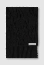 Load image into Gallery viewer, Rino & Pelle Nefity Cable Knit Scarf - Black