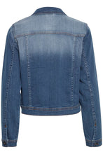Load image into Gallery viewer, ICHI Stampe Denim Jacket - Light Blue