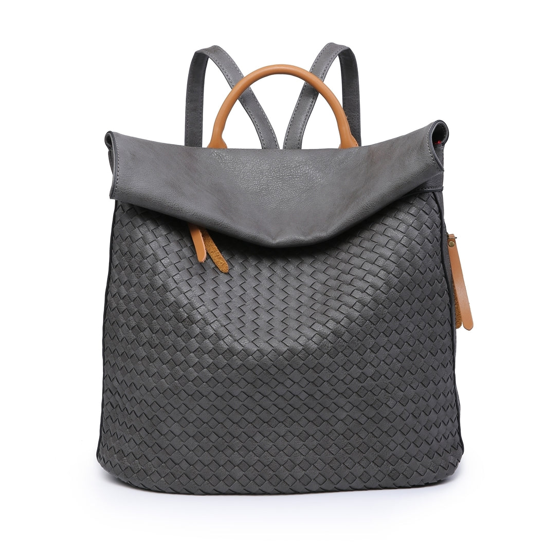 Tessa Woven Backpack - Grey