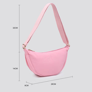 Jessie Rounded Canvas Bag - Dark Grey