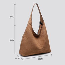 Load image into Gallery viewer, Esme Slouch Vegan Suede Bag - Brown