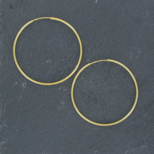 Large Hoop Earrings - Gold Plated Sterling Silver