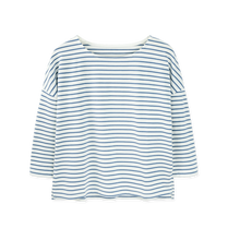 Load image into Gallery viewer, Rapanui Cowes Striped Breton Top - Solent Blue Stripe