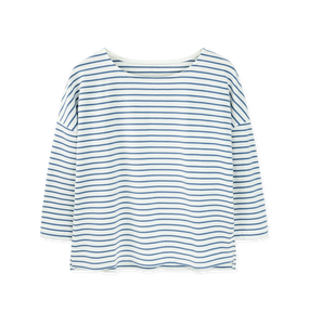 Rapanui Cowes Striped Breton Top - Solent Blue Stripe
