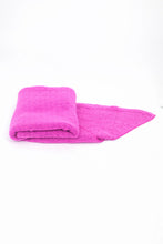 Load image into Gallery viewer, Evie Asymmetric Textured Blanket Scarf - Hot Pink