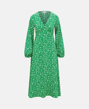 Load image into Gallery viewer, Norah Spot Print Midi Dress - Green &amp; White