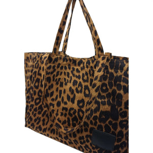 Athena Leopard Print Tote Bag - Brown & Black