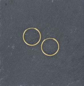 Small Hoop Earrings - Gold Plated Sterling Silver
