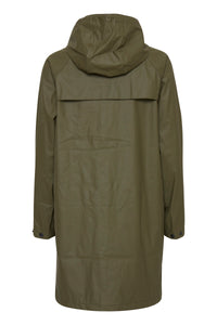 ICHI Tazi Raincoat - Kalamata Green