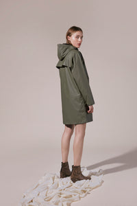 ICHI Tazi Raincoat - Kalamata Green