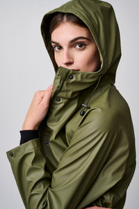 ICHI Tazi Raincoat - Kalamata Green