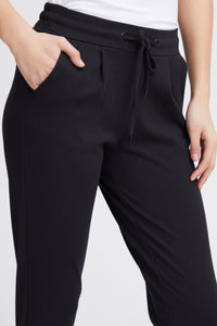 ICHI Kate Cropped Joggers - Black