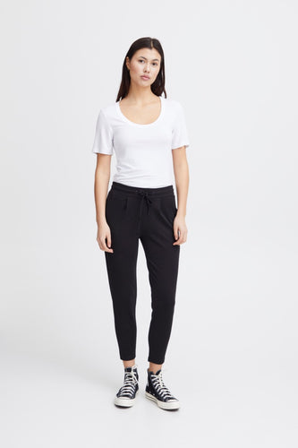 ICHI Kate Cropped Joggers - Black