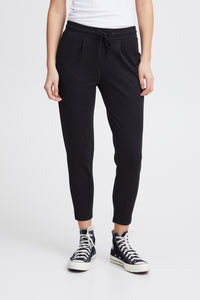 ICHI Kate Cropped Joggers - Black