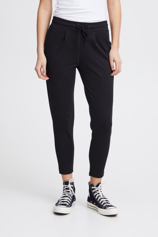 ICHI Kate Cropped Joggers - Black