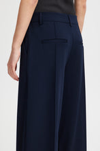 Load image into Gallery viewer, ICHI Kate Office Wide Legged Trousers - Total Eclipse