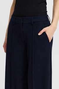 ICHI Kate Office Wide Legged Trousers - Total Eclipse