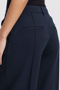 ICHI Kate Office Wide Legged Trousers - Total Eclipse