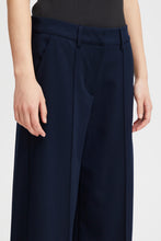 Load image into Gallery viewer, ICHI Kate Office Wide Legged Trousers - Total Eclipse