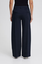 Load image into Gallery viewer, ICHI Kate Office Wide Legged Trousers - Total Eclipse