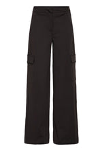 Load image into Gallery viewer, ICHI Simonse Wide Leg Cargo Trousers- Black