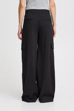 Load image into Gallery viewer, ICHI Simonse Wide Leg Cargo Trousers- Black