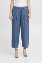 Load image into Gallery viewer, ICHI Archer Trousers - Washed Medium Blue