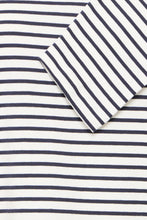 Load image into Gallery viewer, ICHI Mira Stripe Cotton Top - Total Eclipse &amp; Cloud Dancer