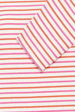 Load image into Gallery viewer, ICHI Mira Stripe Cotton Top - Cloud Dancer &amp; Pink Yarrow