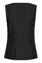 Load image into Gallery viewer, ICHI Linno Linen Blend Waistcoat - Black