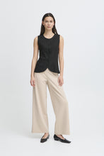 Load image into Gallery viewer, ICHI Linno Linen Blend Waistcoat - Black