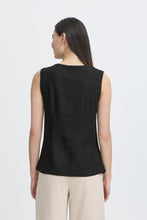 Load image into Gallery viewer, ICHI Linno Linen Blend Waistcoat - Black