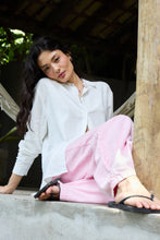 Load image into Gallery viewer, ICHI Linno Linen Blend Long Sleeve Shirt - Cloud Dancer