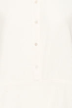 Load image into Gallery viewer, ICHI Linno Linen Blend Short Sleeve Blouse - Cloud Dancer