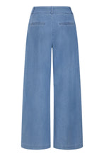 Load image into Gallery viewer, ICHI Kate Denim Cotton Blend Trousers - Medium Blue